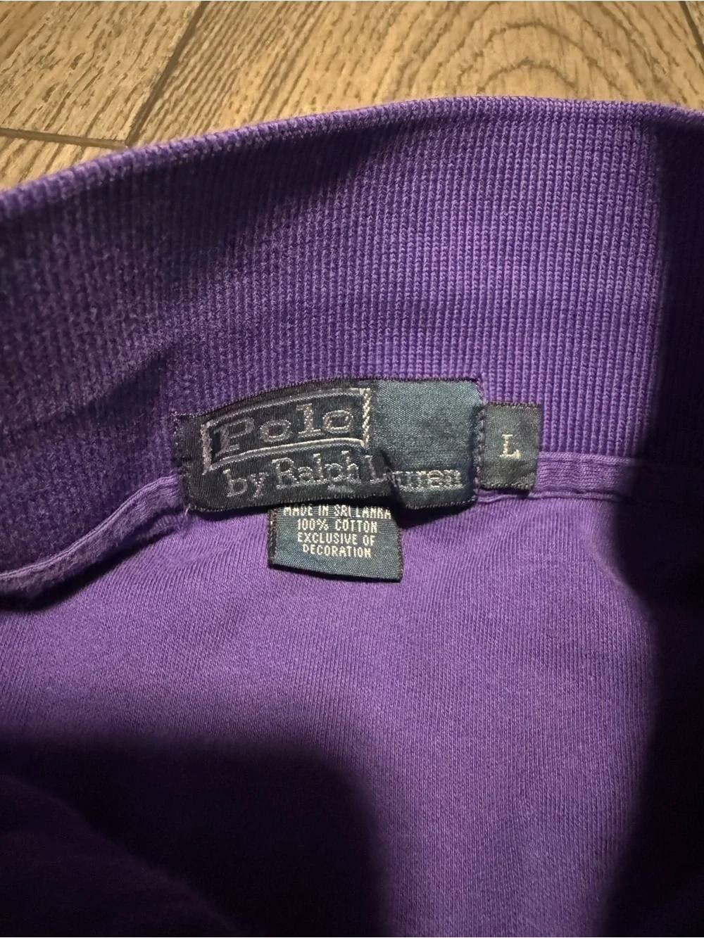 Polo Ralph Lauren Mens Purple Short Sleeve Polo Shirt Yellow Pony Logo Size L